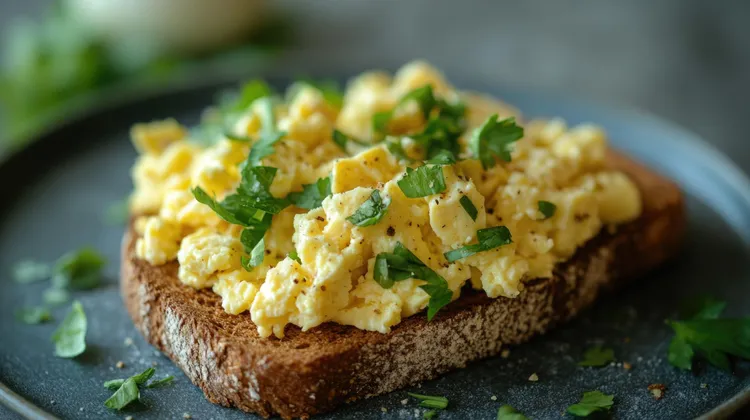 Devilled egg toast