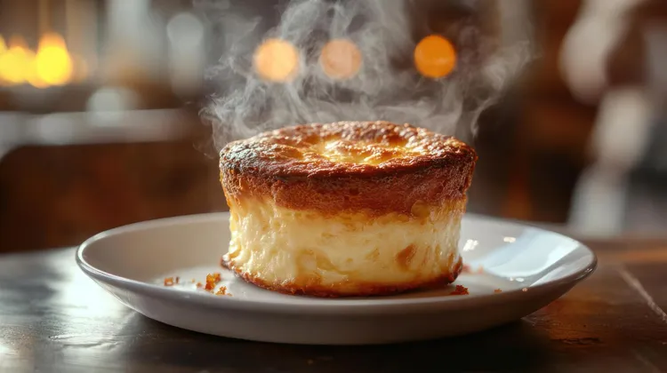 Double-baked cheese souffles