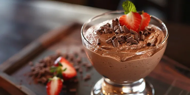 Frozen chocolate mousse