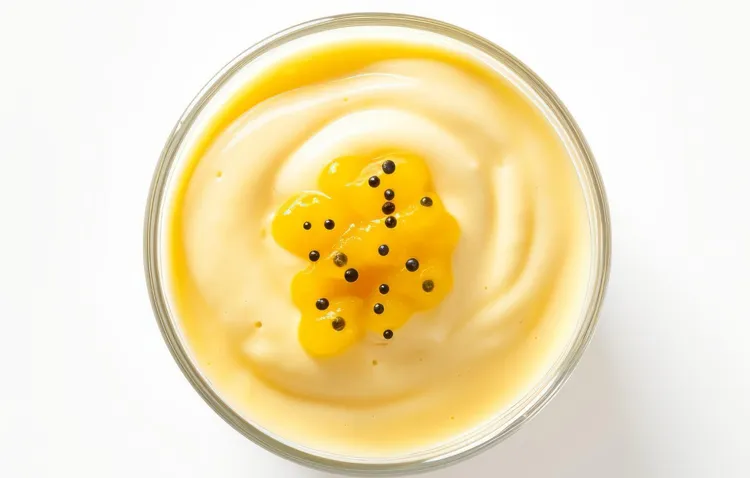 Frozen passionfruit souffles