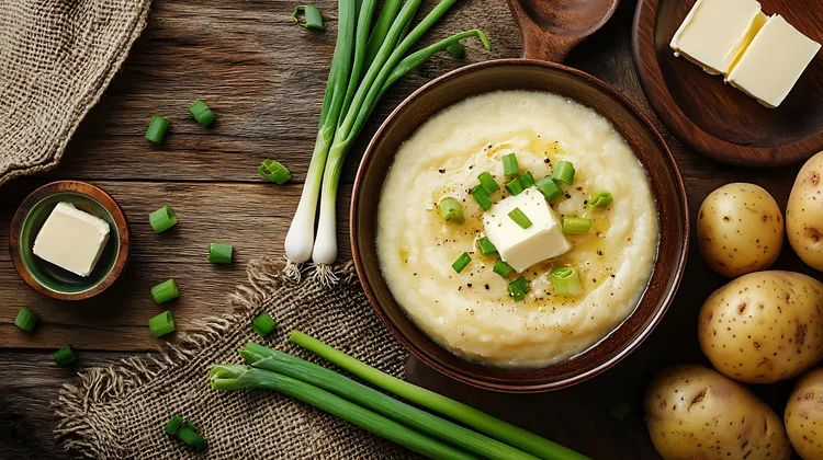 Garlic and chive mashed potatoes