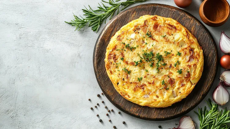 Garlic and onion frittata
