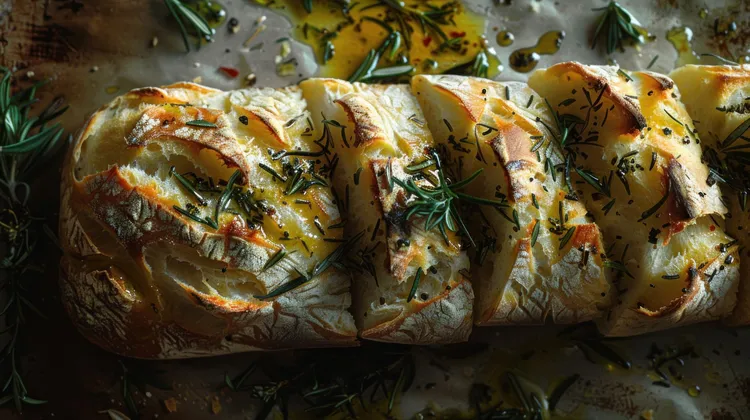 Garlic and rosemary bread
