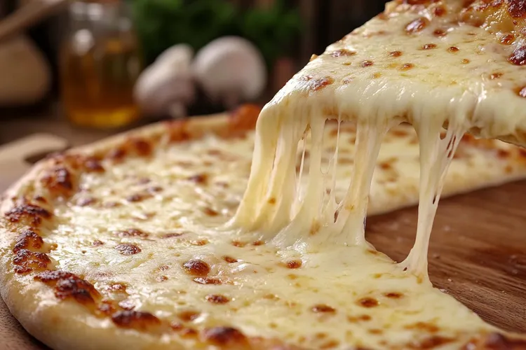 Garlic bread pizza tray bake