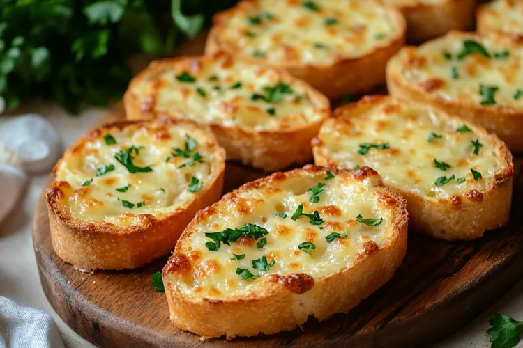Garlic and cheese baguette bread