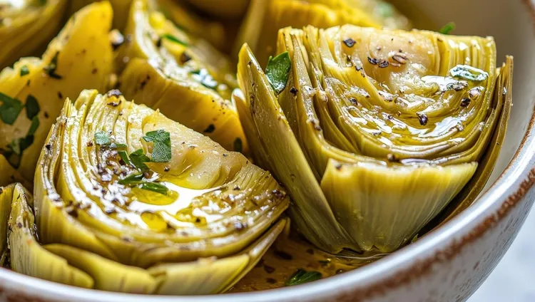 Garlic butter sauteed artichokes