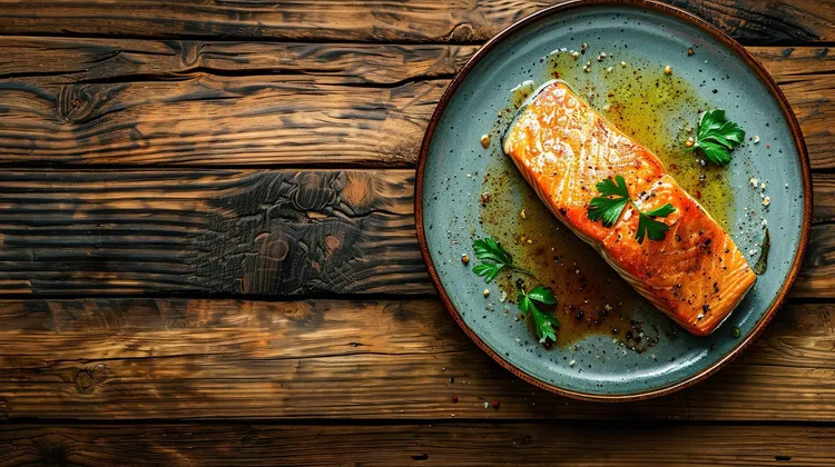 Ginger-mustard honey glazed salmon