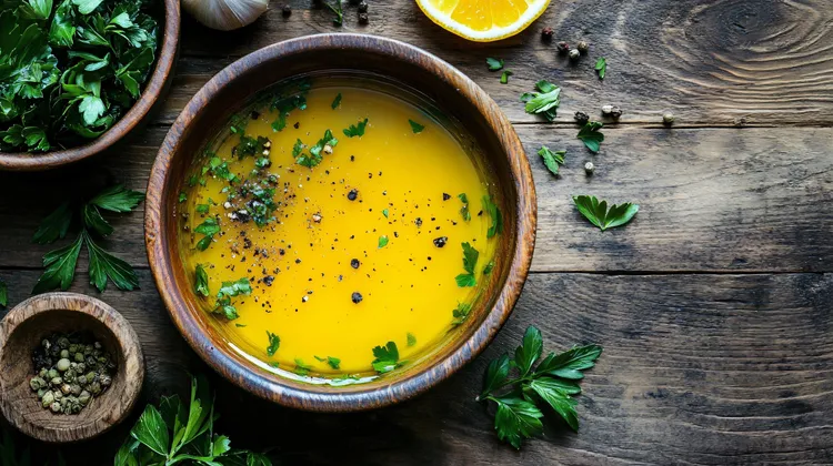 Greek lemon soup (avgolemono)