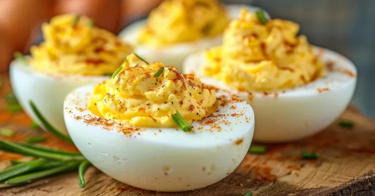 Greek yogurt deviled eggs
