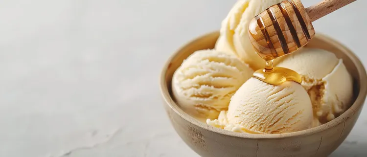 Honey ice-cream