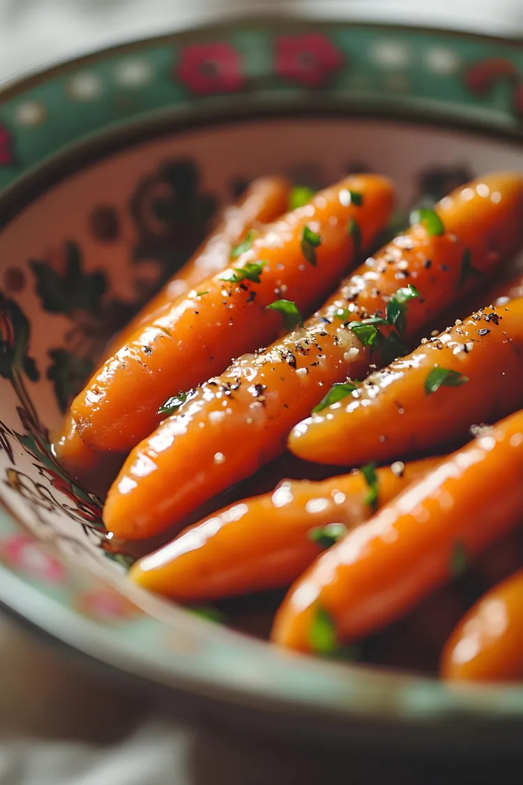Honey sesame baby carrots