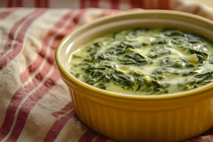 Keto creamy parmesan spinach