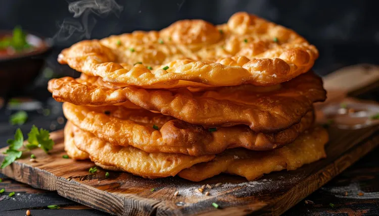 Lángos (hungarian fried flatbread)