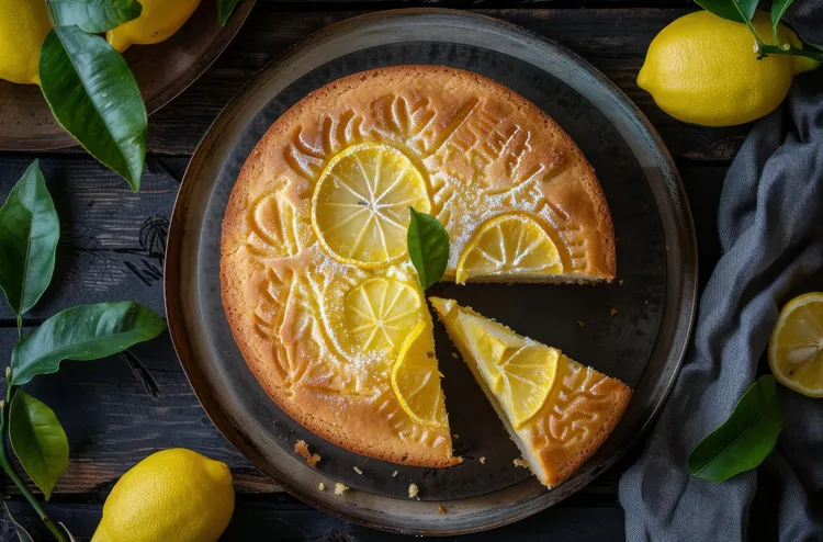 Lemon curd impossible pie