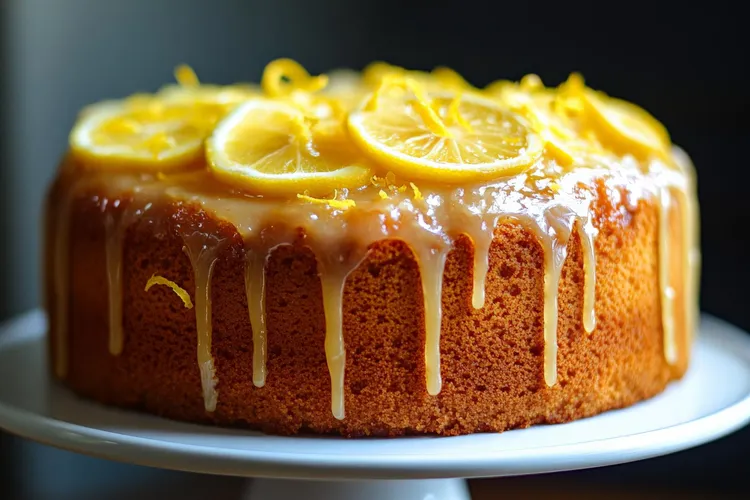 Lemon sour cream butter cake
