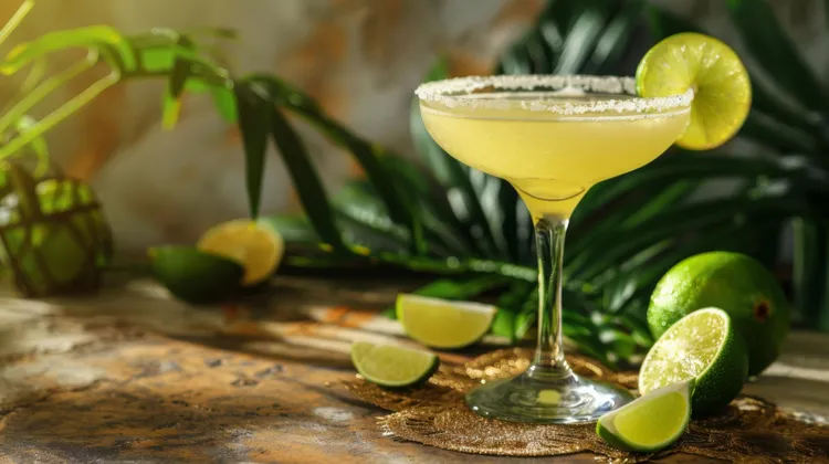 Lime & rum cocktail