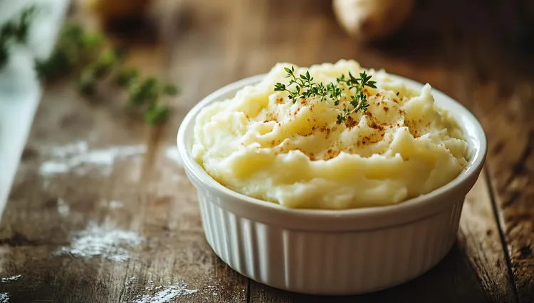 Mashed red-skinned potatoes