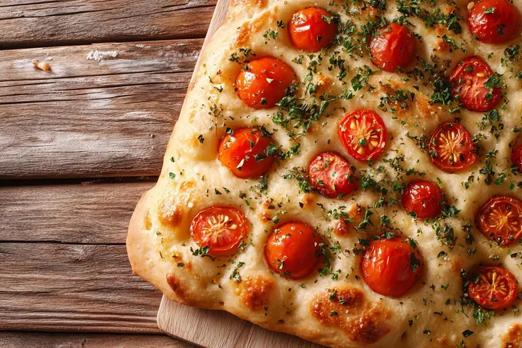 No-knead focaccia