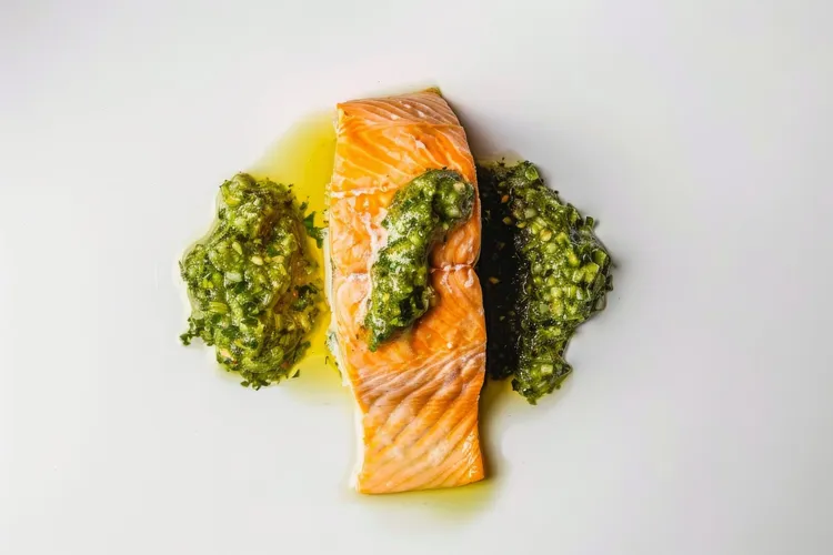 Salmon with avocado remoulade