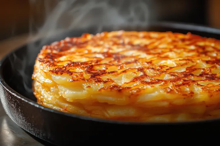 Potato and caramelised onion cake