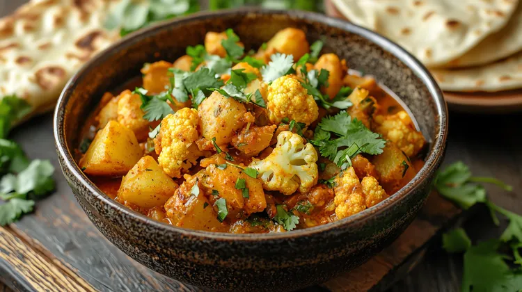 Potato and cauliflower curry