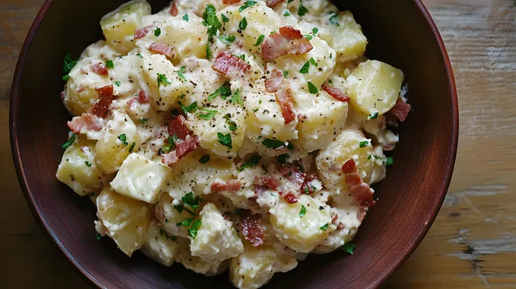 Potato and prosciutto salad with aioli