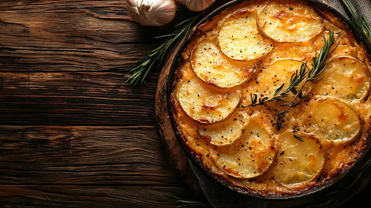 Potato and rosemary gratin
