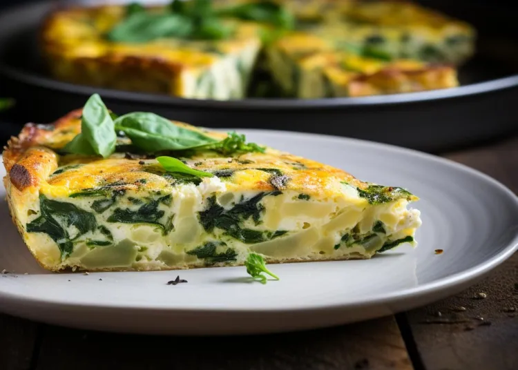 Potato & spinach frittata