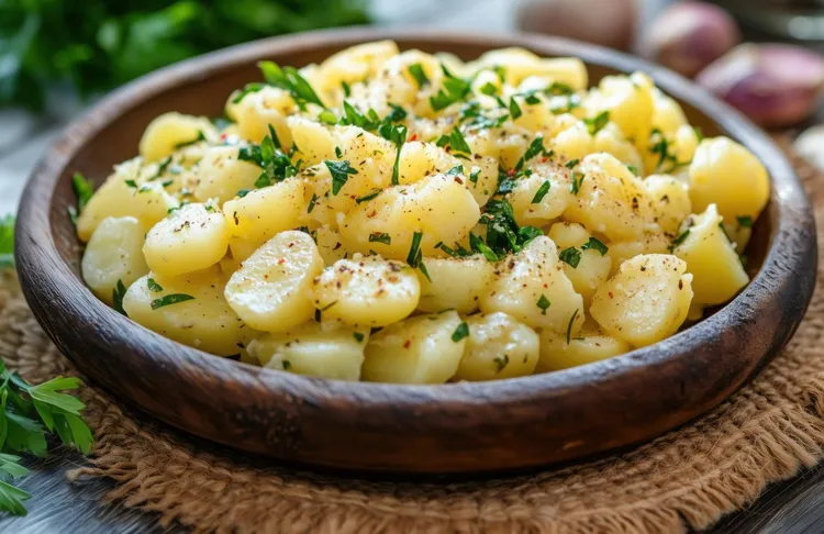 Potatoes with parsley and saffron