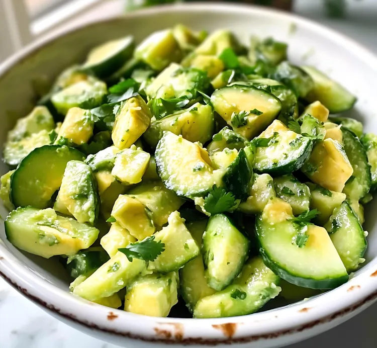 Cucumber avocado salad