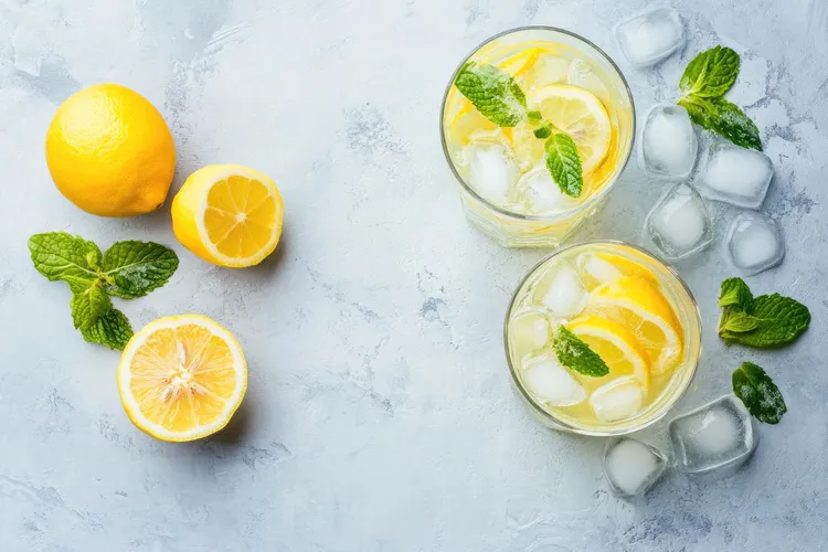 Lemonade with lemon zest