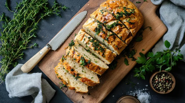 Roasted garlic bread