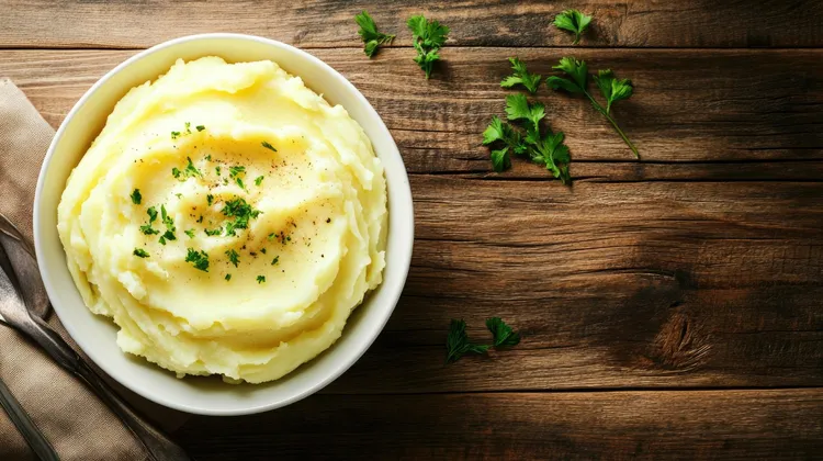 Roasted garlic mashed potatoes