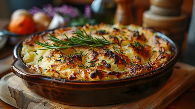 Rosemary potato egg bake