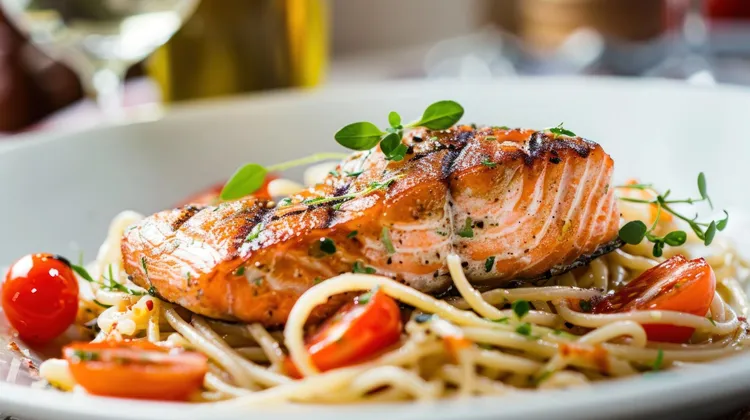 Salmon spaghetti