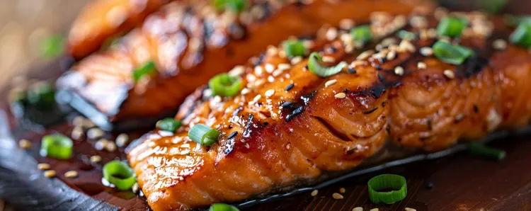 Teriyaki grilled salmon