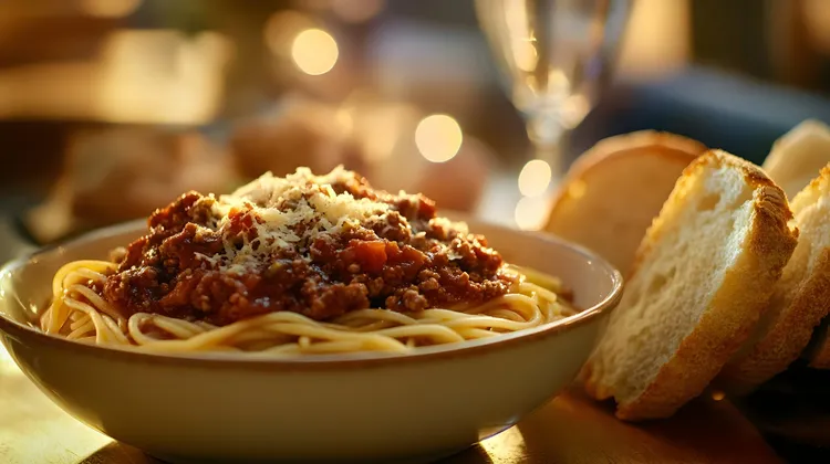 Simple spaghetti bolognaise