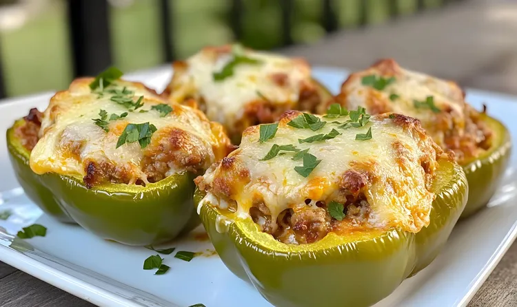 Sloppy joe stuffed peppers