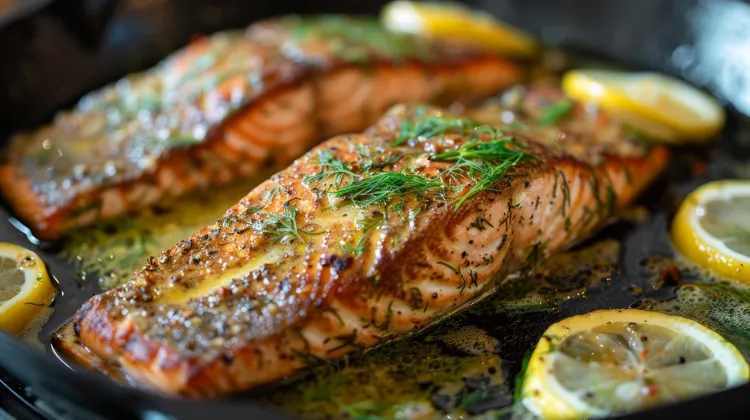 Slow cooker lemon dill salmon