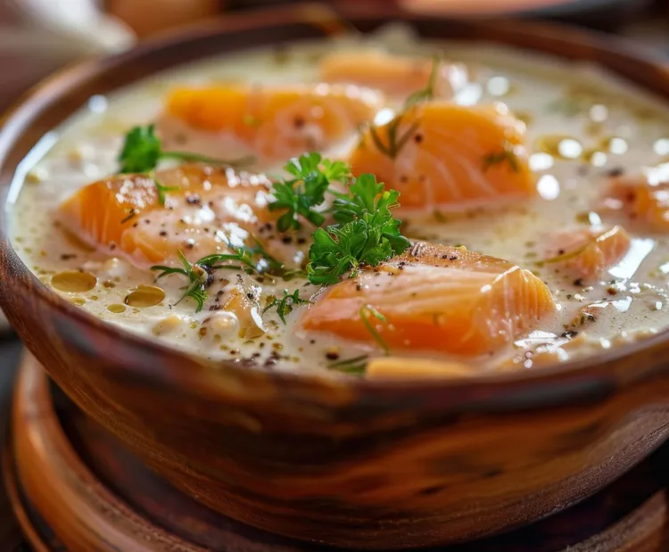 Smoked salmon vichyssoise