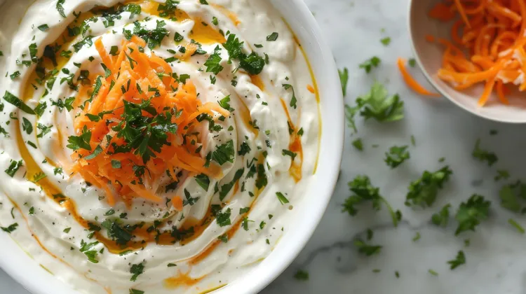 Carrot yogurt dip