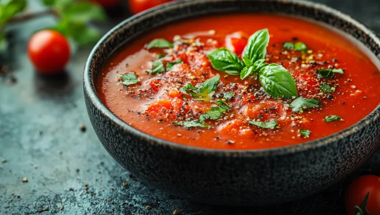 Tomato and basil soup