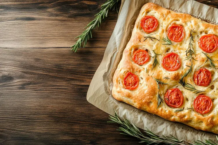 Tomato and rosemary focaccia