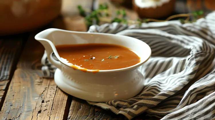 Turkey red wine gravy