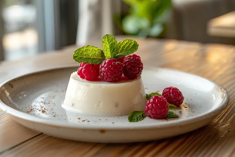 Vanilla yogurt panna cotta