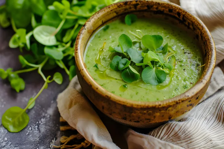 Watercress and potato soup