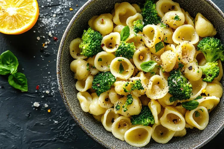 Whole-grain orecchiette with egg yolks