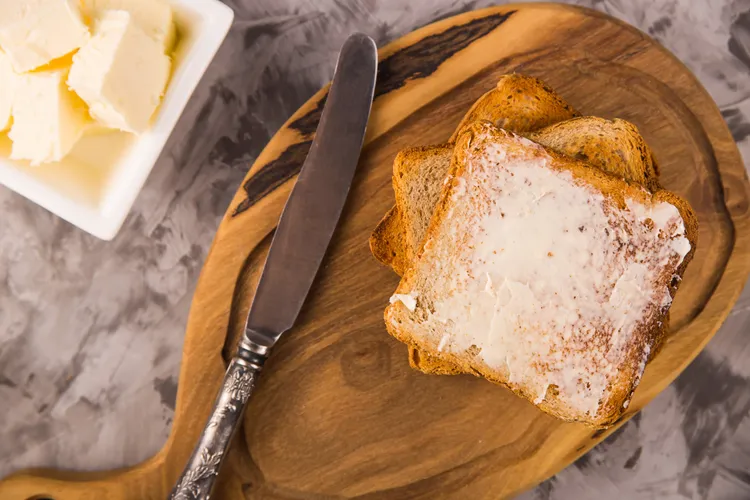 Buttery whole wheat toast