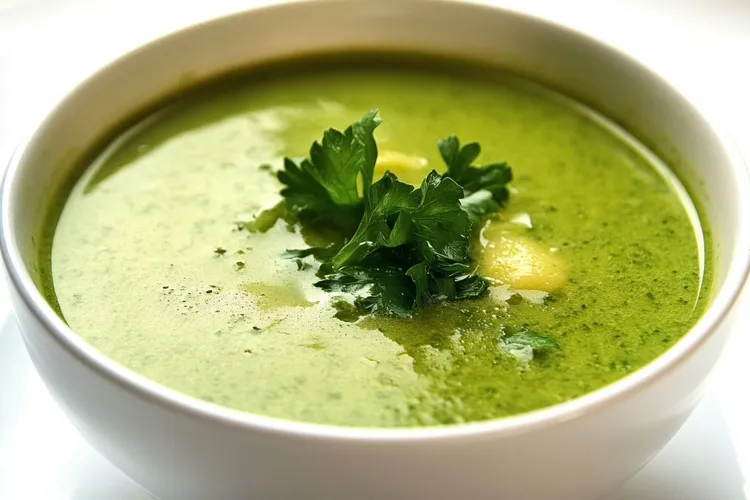 Zucchini, potato and cilantro soup