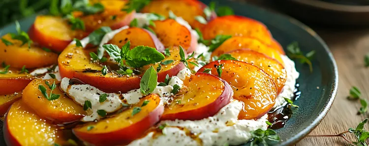 Apricot basil ricotta with honey drizzle